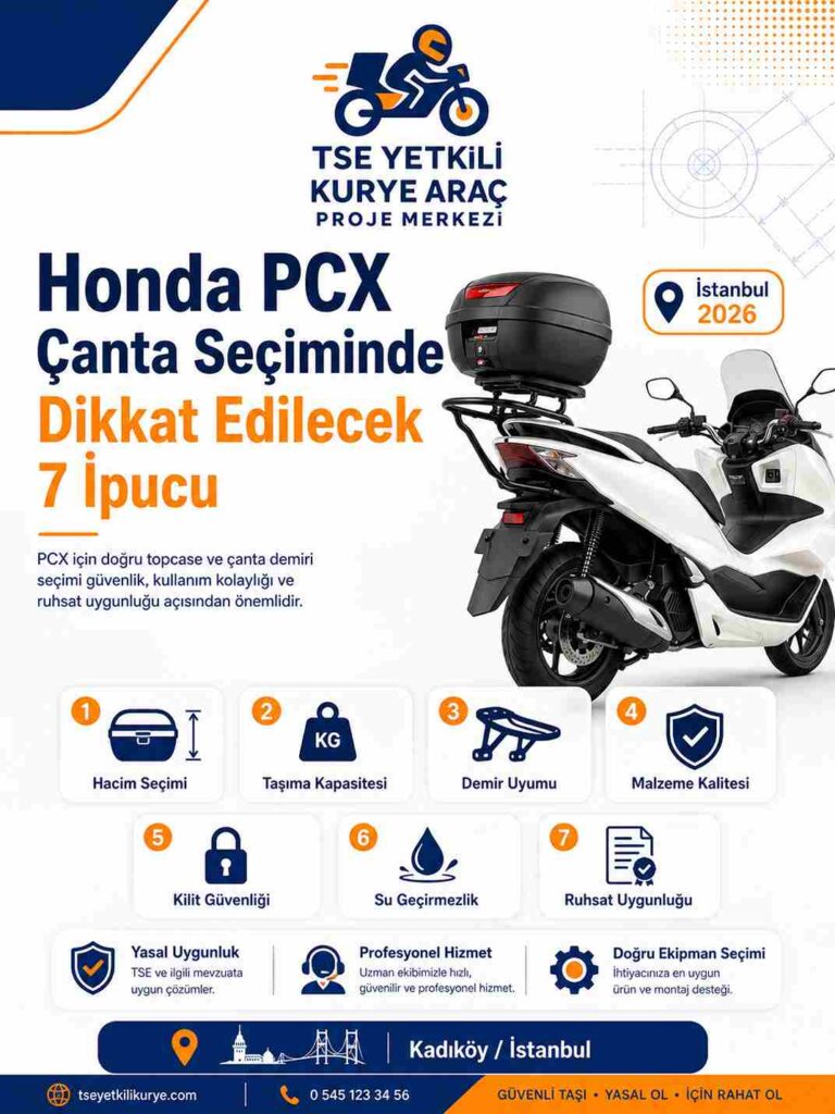 Honda PCX çanta seçimi ipuçları