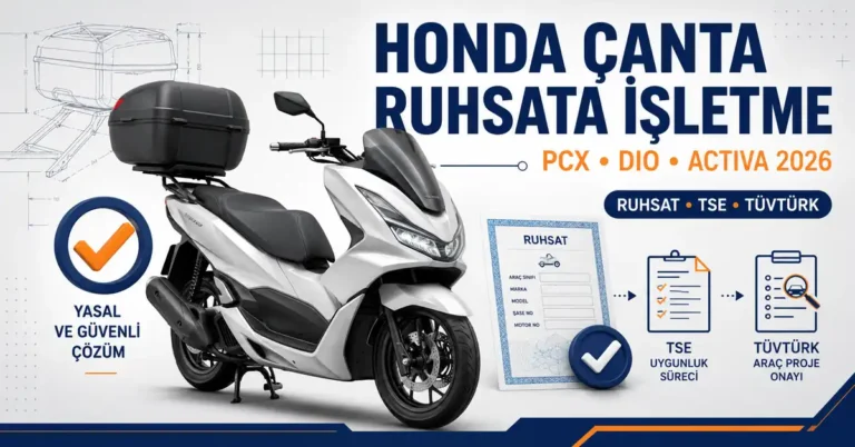 Honda motosiklet çanta ruhsata işletme – PCX, Dio ve Activa rehberi
