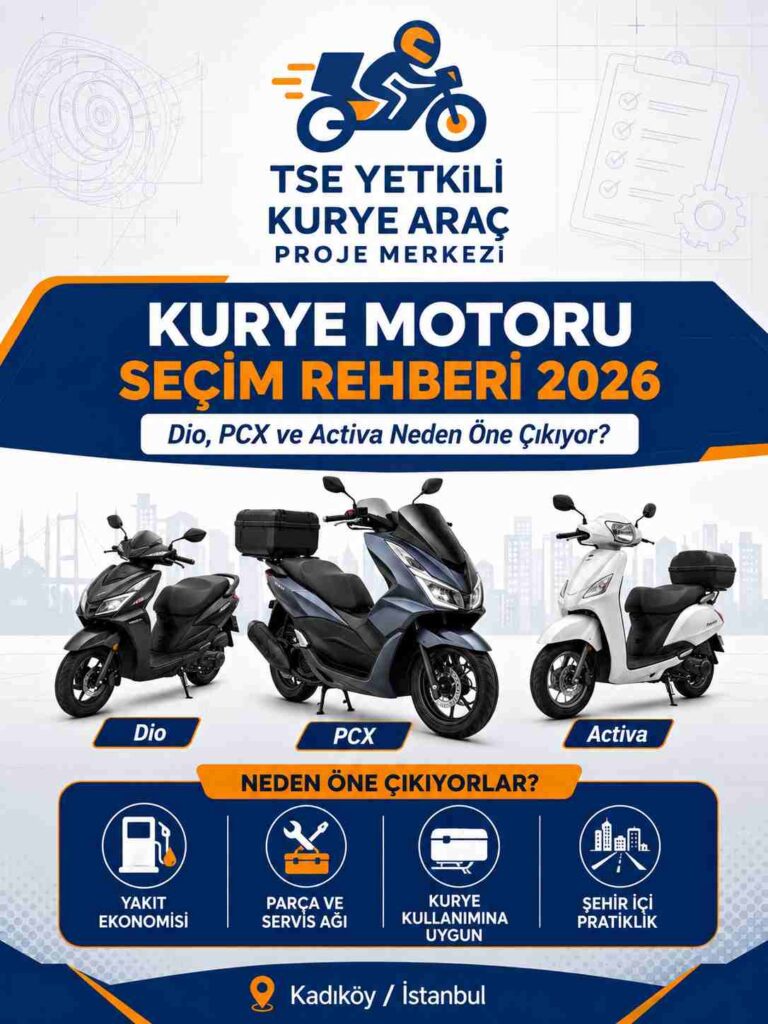 Kurye motoru seçim rehberi 2026 – Dio, PCX ve Activa karşılaştırması