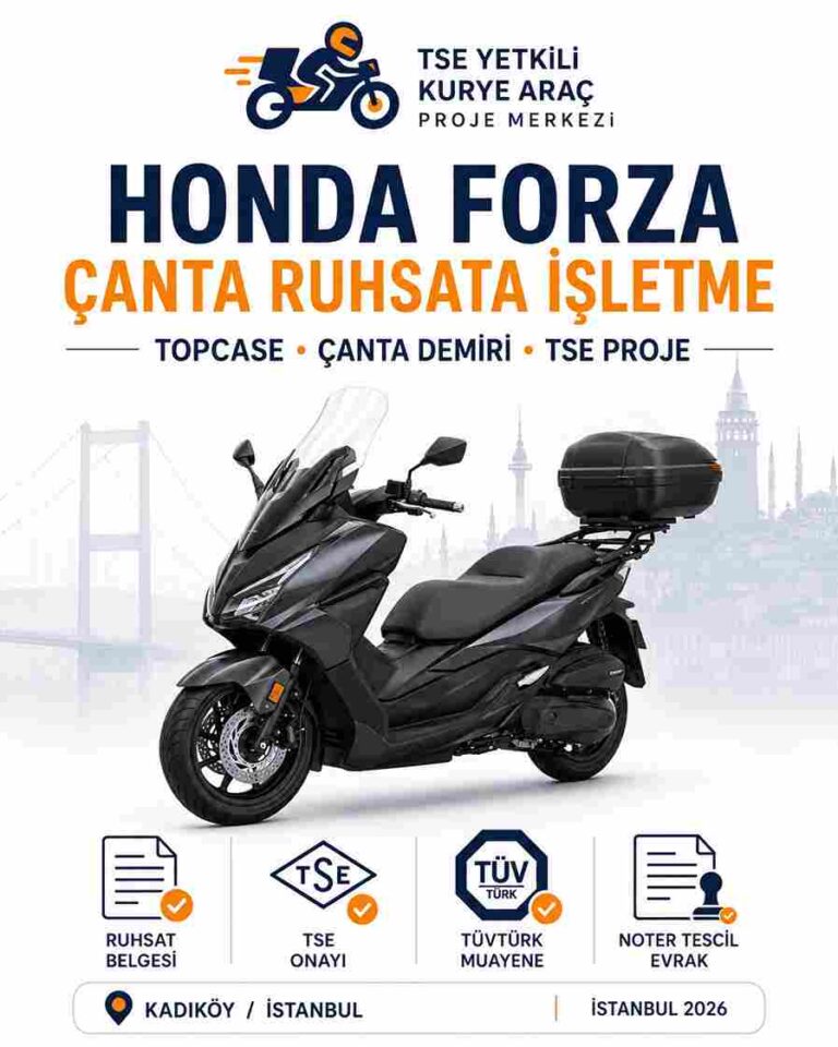 Honda Forza çanta ruhsata işletme